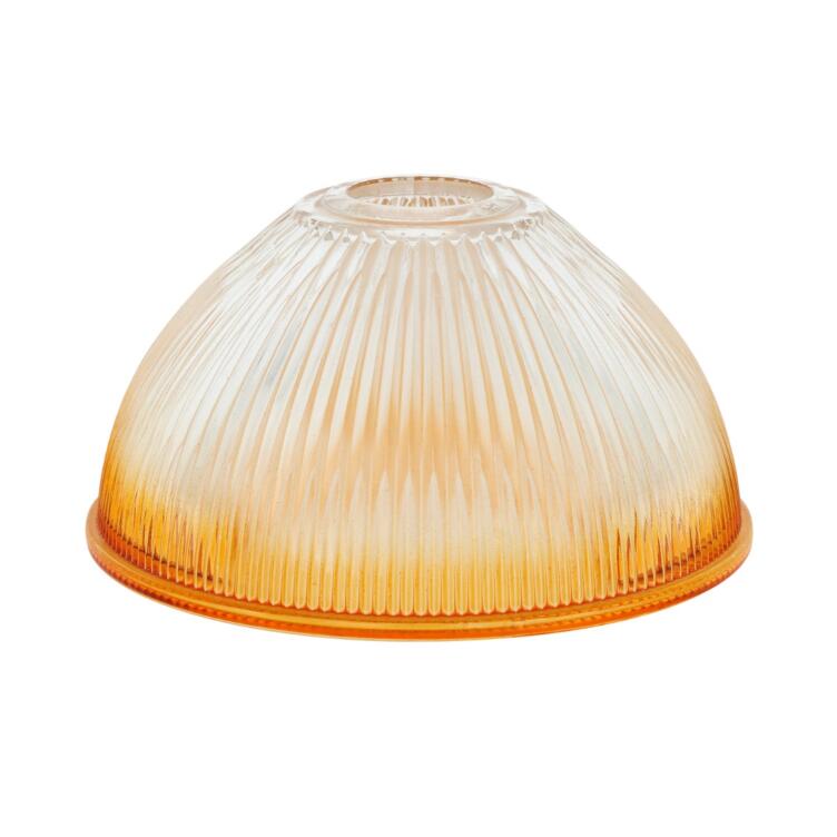 Amber Rim-Sprayed Glass Lamp Shade 7.75", Neck Size 1.75"