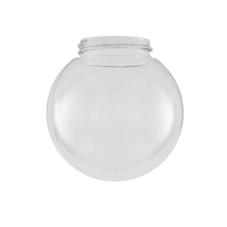 Clear Threaded Globe Glass Lamp Shade 6, Neck Size 3.25"
