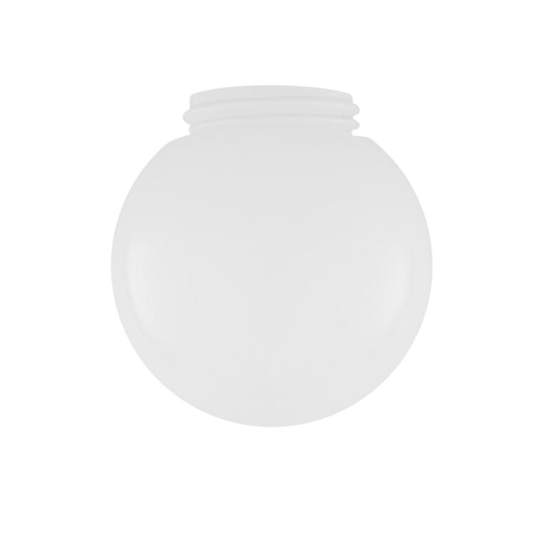 Opal threaded globe glass lamp shade 6, Neck Size 3.25"