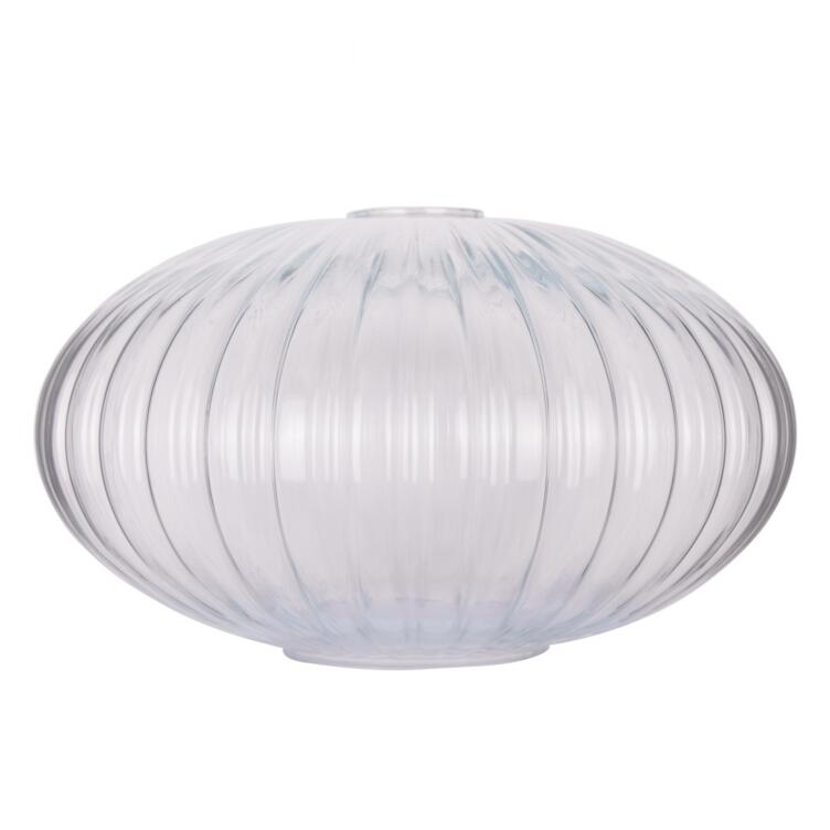 Reeded Oval Glass Lamp Shade 30cm