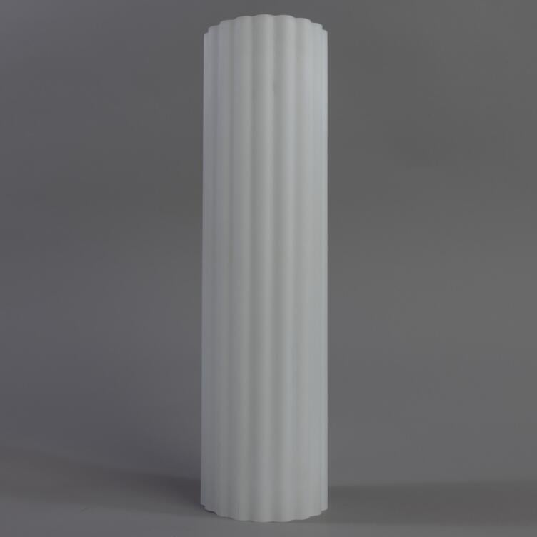 Tall Opal Louise Reeded Tube Glass Lamp Shade 14" Tall Opal Louise Reeded Tube Glass Lamp Shade 14"