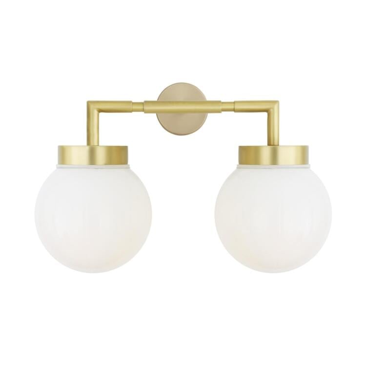 Jordan Double Wall Sconce IP65 Satin Brass Jordan Double Wall Sconce IP65 Satin Brass