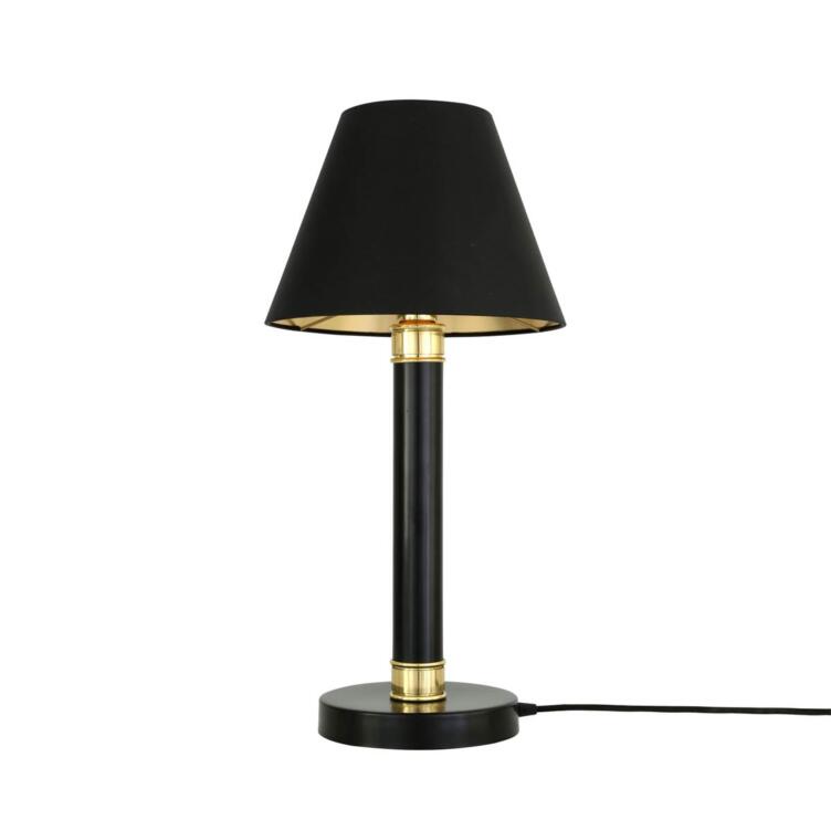 Kangos Traditional Brass Pillar Table Desk Lamp, Polished Brass and Matt Black Kangos Traditional Brass Pillar Table Desk Lamp, Polished Brass and Matt Black