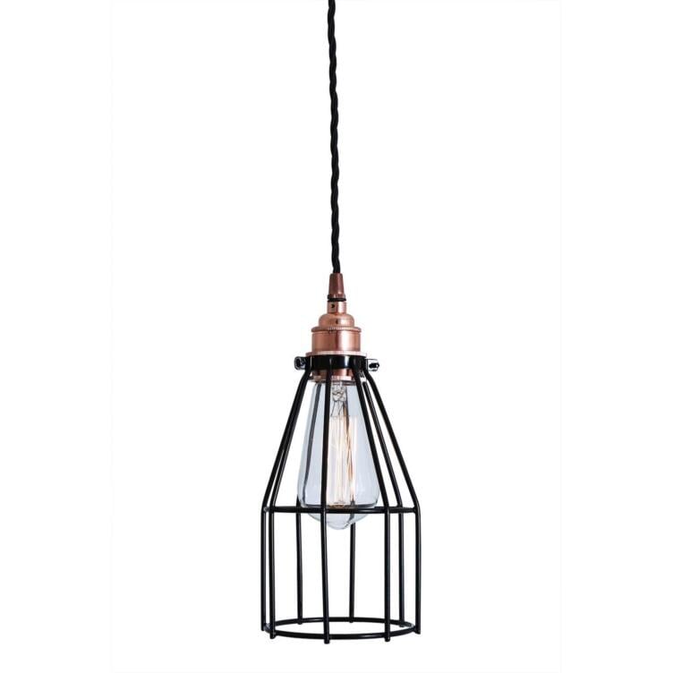 Lima Industrial Cage Copper Pendant Light