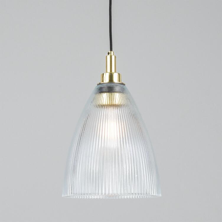 Brooke Pendant Light, Polished Brass, Clear Glass Brooke Pendant Light, Polished Brass, Clear Glass