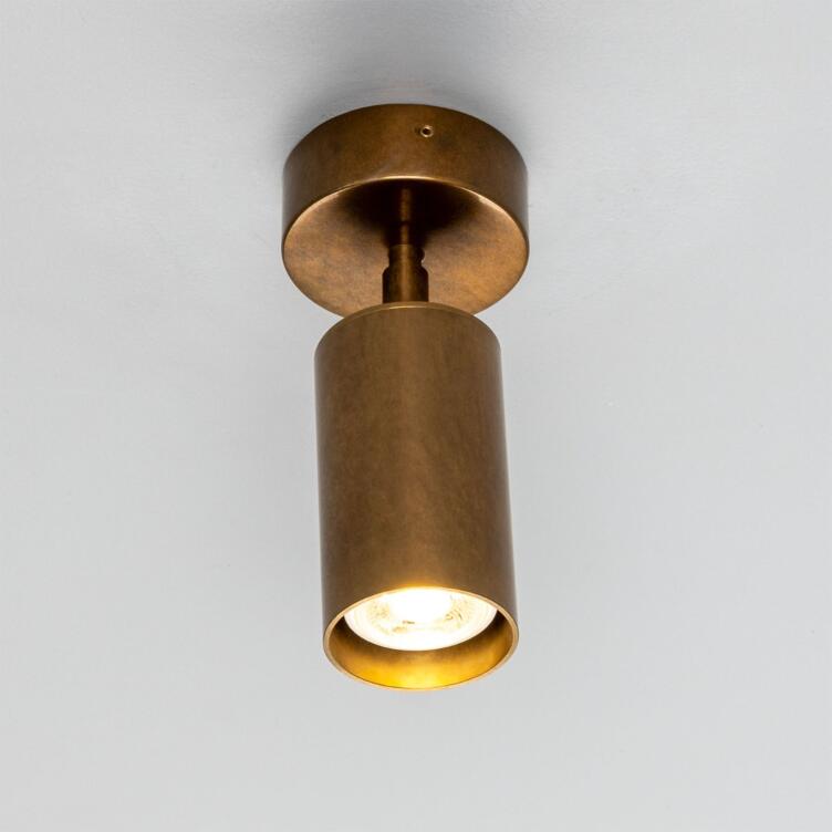 Evanston Directional Brass Ceiling Spotlight 20cm IP20