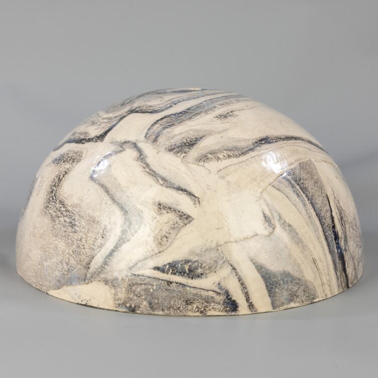 Kauri Ceramic Dome Lamp Shade, Marbled 14.5" Kauri Ceramic Dome Lamp Shade, Marbled 14.5"