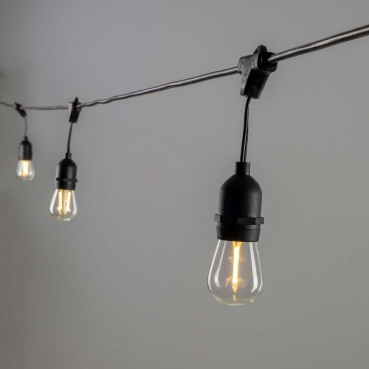 1 Metre Spaced Festoon, Outdoor String Lights 15m IP65