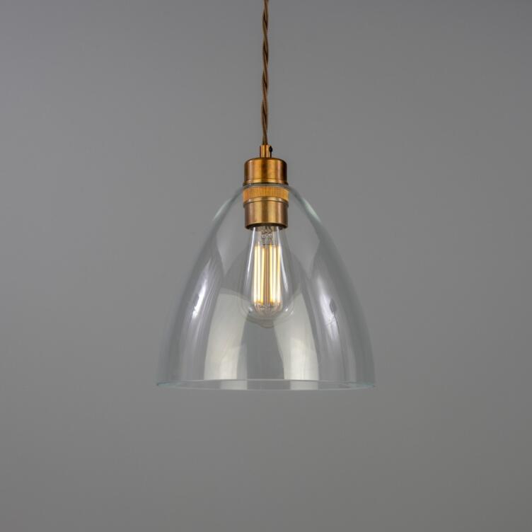 Suspension moderne Luang en verre transparent, 23 cm IP20