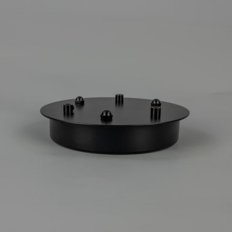 Large Steel Ceiling Rose, Matte Black 8" 1 - 5 Outlets Large Steel Ceiling Rose, Matte Black 8" 1 - 5 Outlets