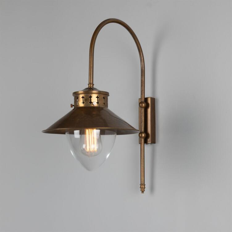 Boyd Vintage Brass Wall Sconce, Antique Brass