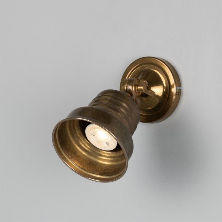 Sucre Adjustable Industrial Brass Spotlight 11.5cm IP20