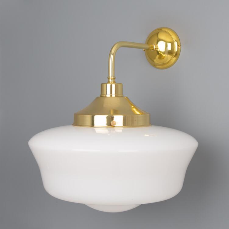 Schoolhouse Vintage Wall Sconce 35cm, Polished Brass Schoolhouse Vintage Wall Sconce 35cm, Polished Brass