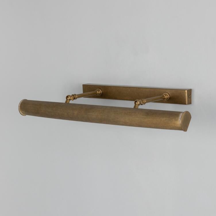 Cambridge Adjustable Reeded Brass Picture Light 24" IP20 Cambridge Adjustable Reeded Brass Picture Light 24" IP20