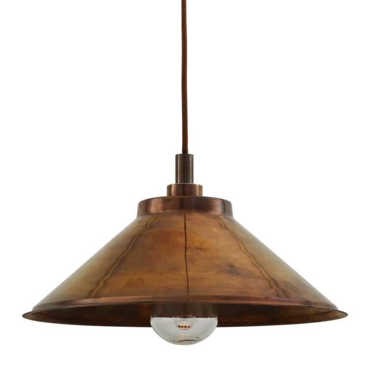 Nerissa Industrial Brass Pendant Light IP65, Antique Brass Nerissa Industrial Brass Pendant Light IP65, Antique Brass