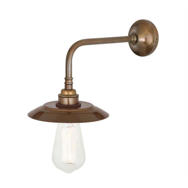 Reznor Vintage Wall Sconce with Brass Shade, Antique Brass Reznor Vintage Wall Sconce with Brass Shade, Antique Brass