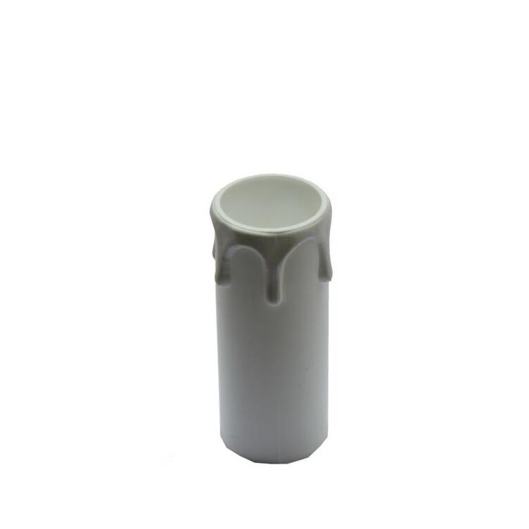 White Small Wax Drip Plastic Candle Tube 2.75" White Small Wax Drip Plastic Candle Tube 2.75"
