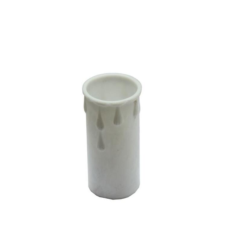 White Wax Drip Plastic Candle Tube 2.75" White Wax Drip Plastic Candle Tube 2.75"