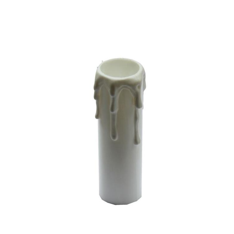 White Wax Drip Plastic Candle Tube 3.25" White Wax Drip Plastic Candle Tube 3.25"