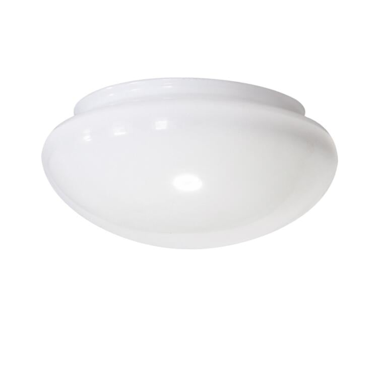 Small flush ceiling fitting glass lamp shade