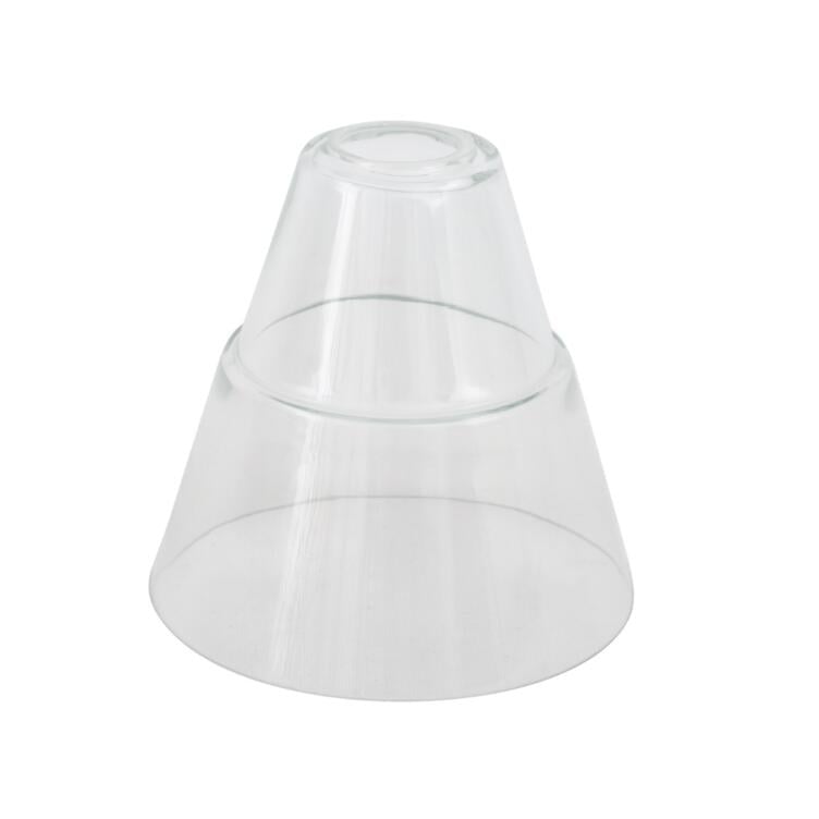 Clear Conical Stepped Glass Lamp Shade