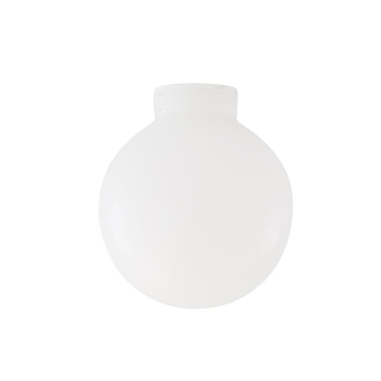 Opal Threaded Glass Globe Lamp Shade 12cm Opal Threaded Glass Globe Lamp Shade 12cm