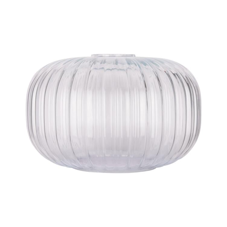 Reeded Pumpkin-Shaped Glass Lamp Shade 20cm