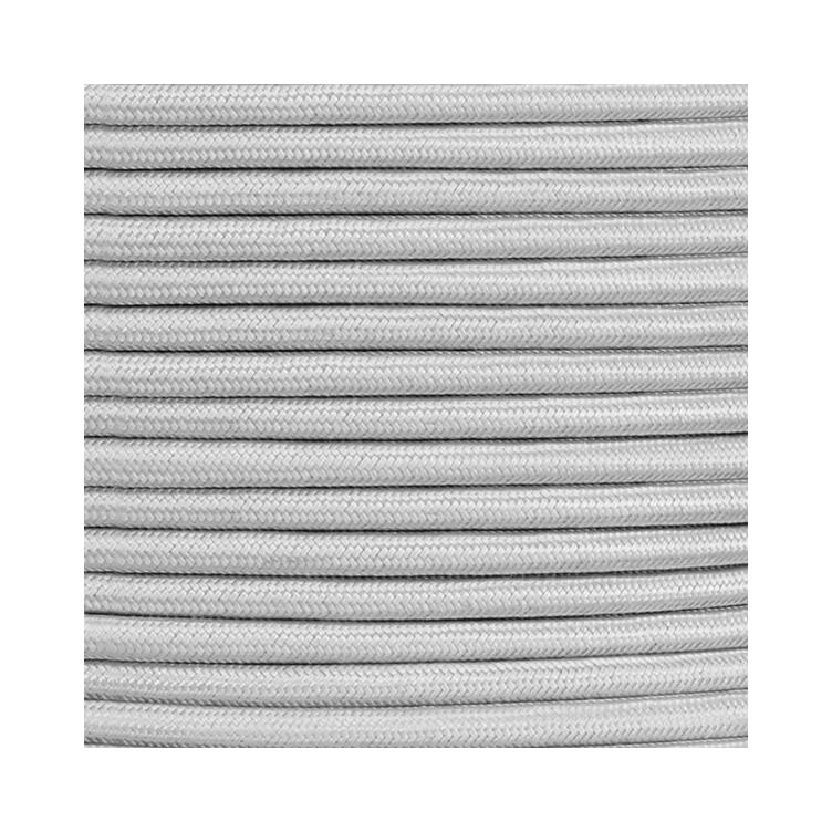 Grey Fabric Braided Cable, 2 Core Round