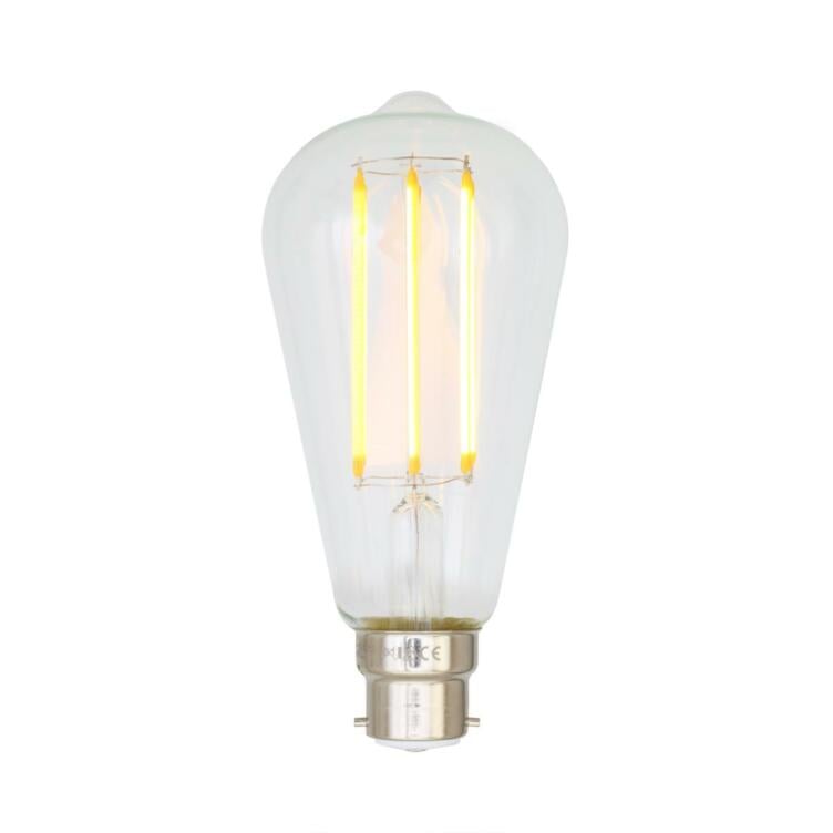 Ampoule LED B22 à filament en forme de goutte d'eau variable d'intensité 4W 2300k 350lm 14.2cm