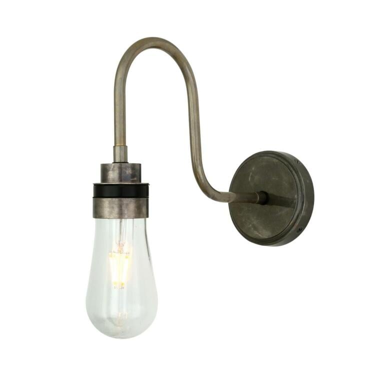 Bo Glass Swan Neck Wall Sconce IP65