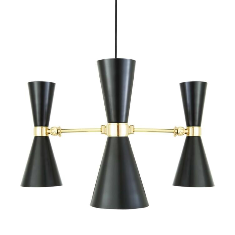 Cairo Mid-Century Chandelier, Three-Arm