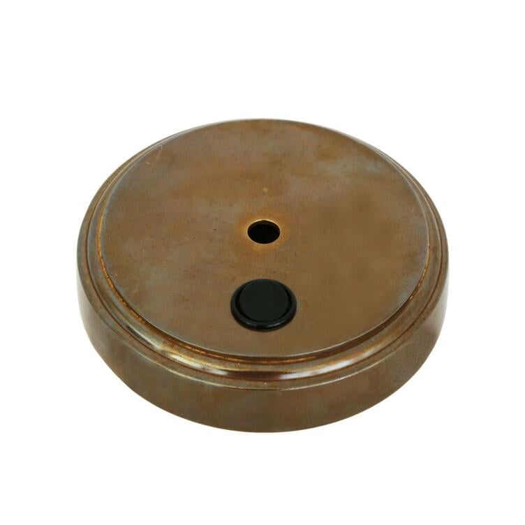 Cast brass wall bracket with switch 14.7"