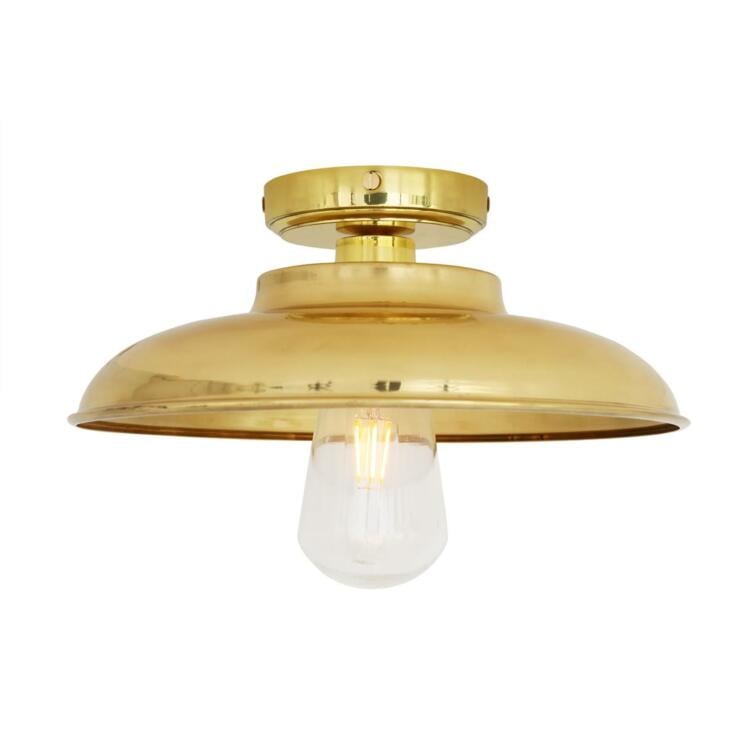 Darya Industrial Brass Ceiling Light 30cm IP65