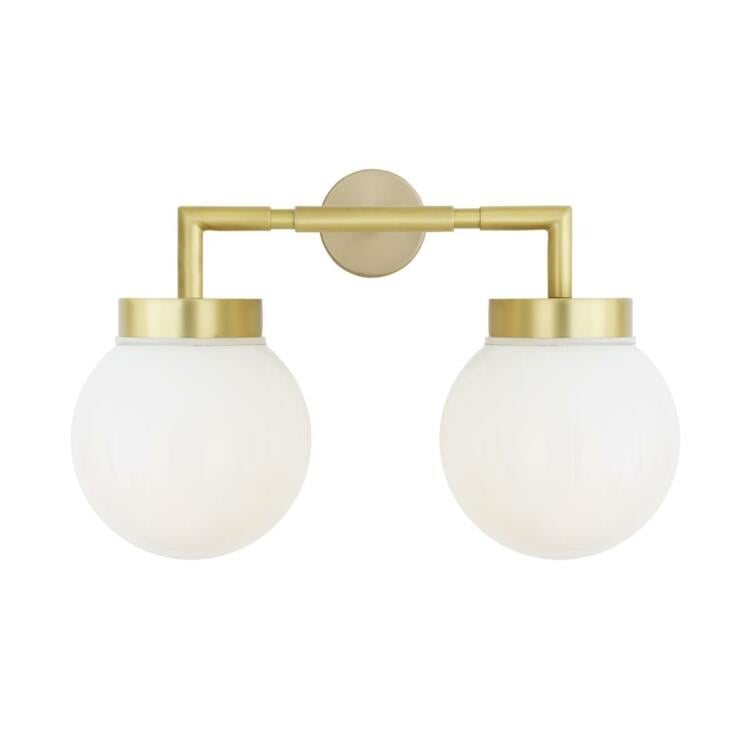 Jordan Double Wall Sconce IP65 Satin Brass