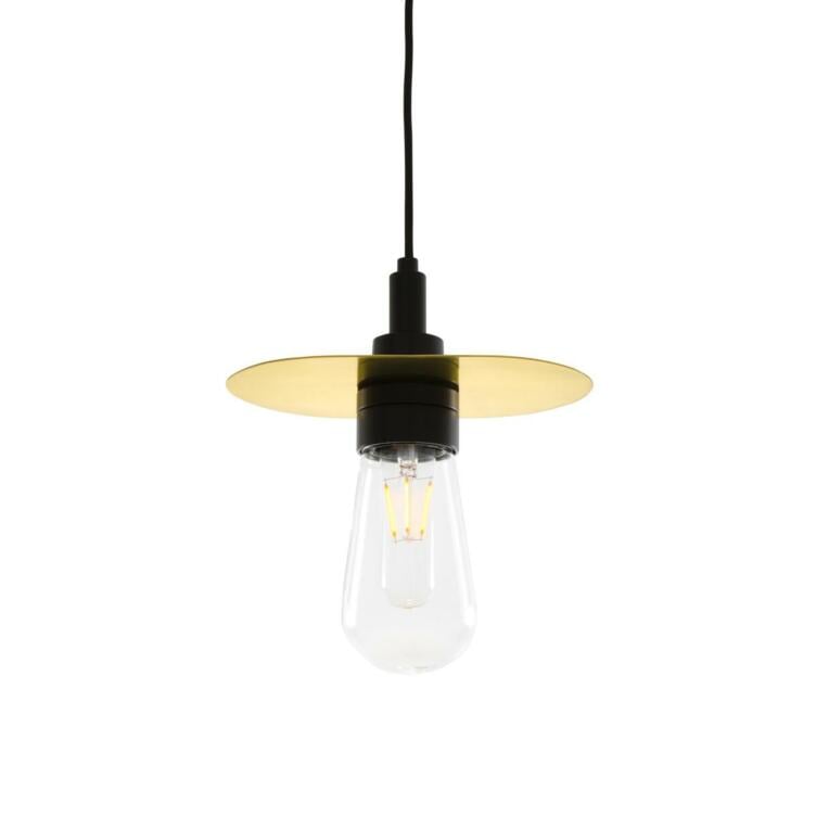 Kai Brass / Glass Bathroom Pendant Light IP65