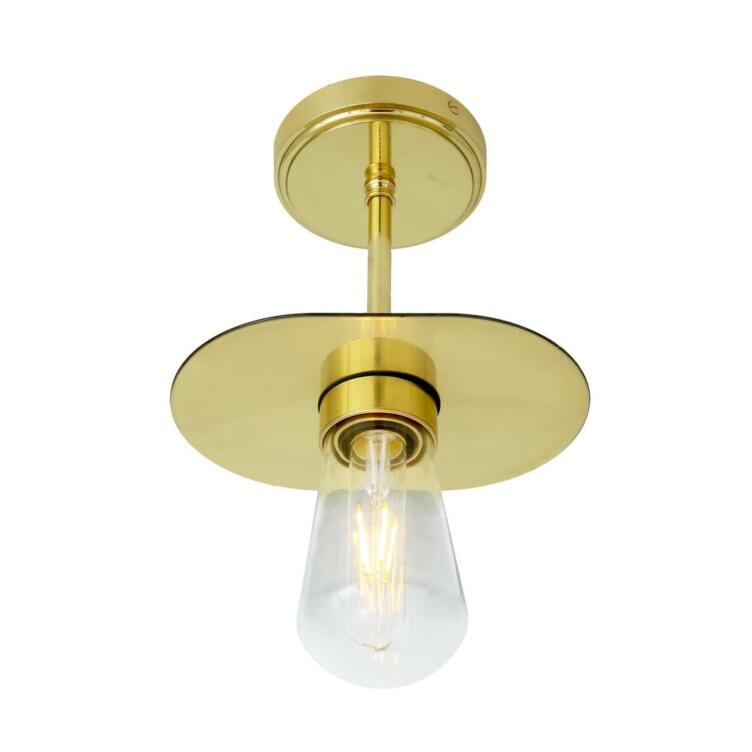 Kwaga Brass Flush Bathroom Ceiling Light IP65 Kwaga Brass Flush Bathroom Ceiling Light IP65