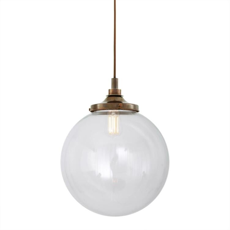 Laguna Clear Globe Pendant Light 13.75" IP44