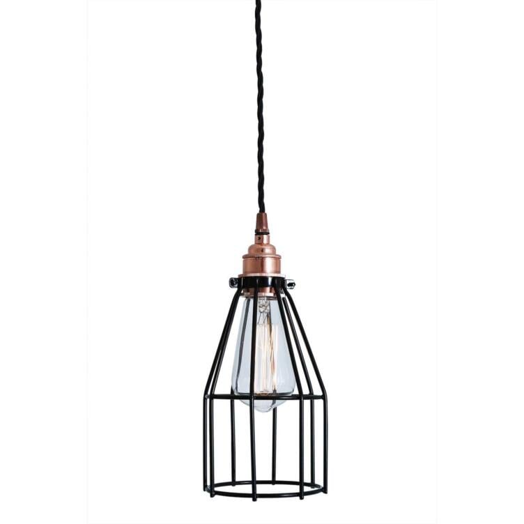 Lima Industrial Cage Copper Pendant Light