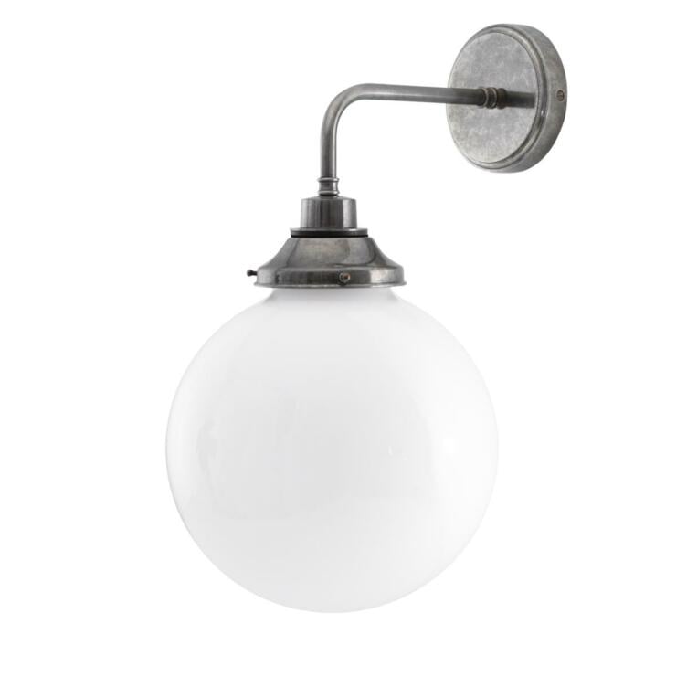 Pelagia Opal Globe Bathroom Wall Light 25cm IP44