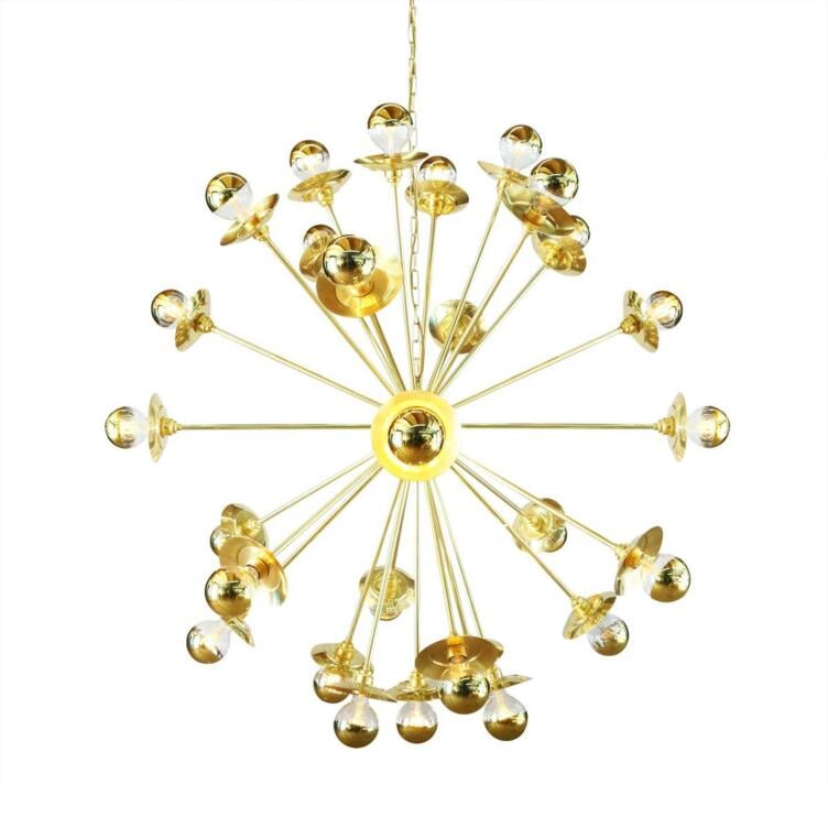 Tokyo Large Brass Sputnik Chandelier, 29-Arm 