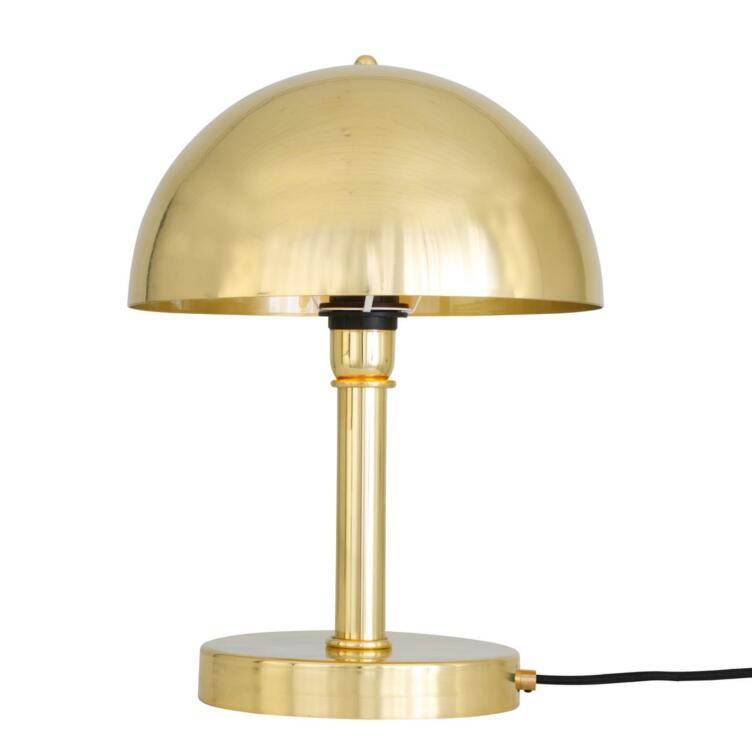 Turku Modern Brass Dome Table Lamp, Polished Brass