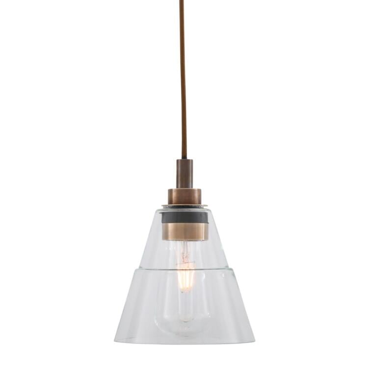 Kairi Clear Glass Bathroom Pendant Light 18cm IP65