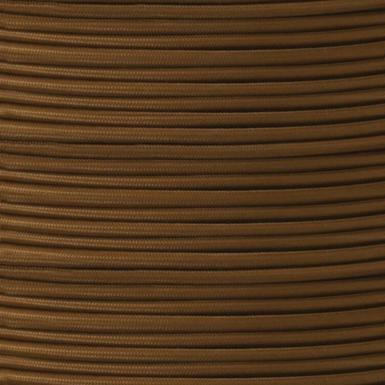 UL Listed Brown Fabric Braided Cable, 2 Core Round