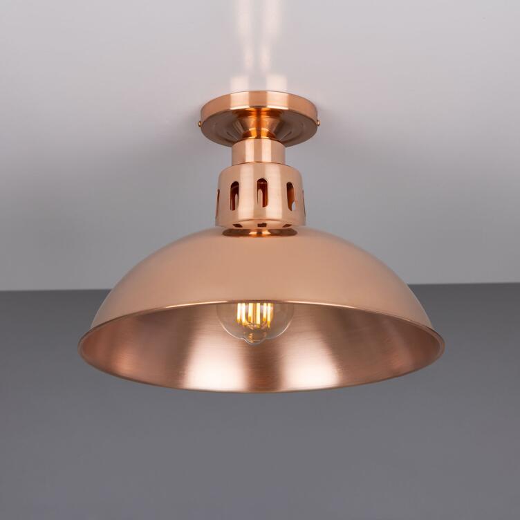 Berlin Vintage Copper Flush Ceiling Light 30cm Berlin Vintage Copper Flush Ceiling Light 30cm