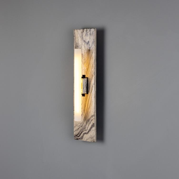 Capua Marbled Rectangular Ceramic Wall Light, 50cm IP20