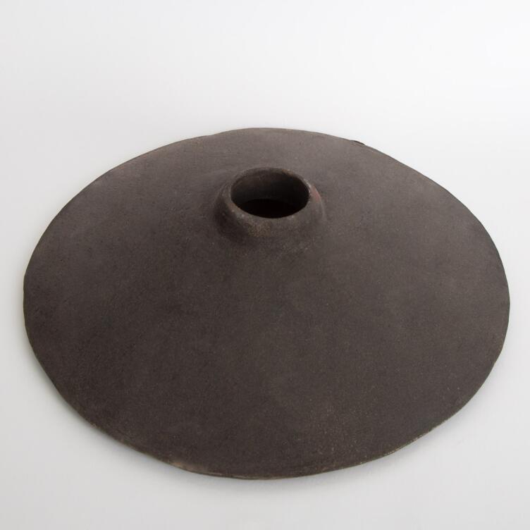 Pyrus Ceramic Lamp Shade, Black Clay 27cm