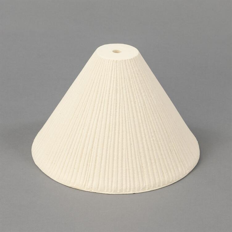 Tilia Ceramic Cone Shade 24cm, Matte White Striped Tilia Ceramic Cone Shade 24cm, Matte White Striped