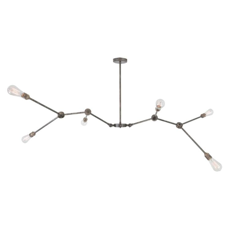 Ottawa Modern Industrial Chandelier, Six-Arm
