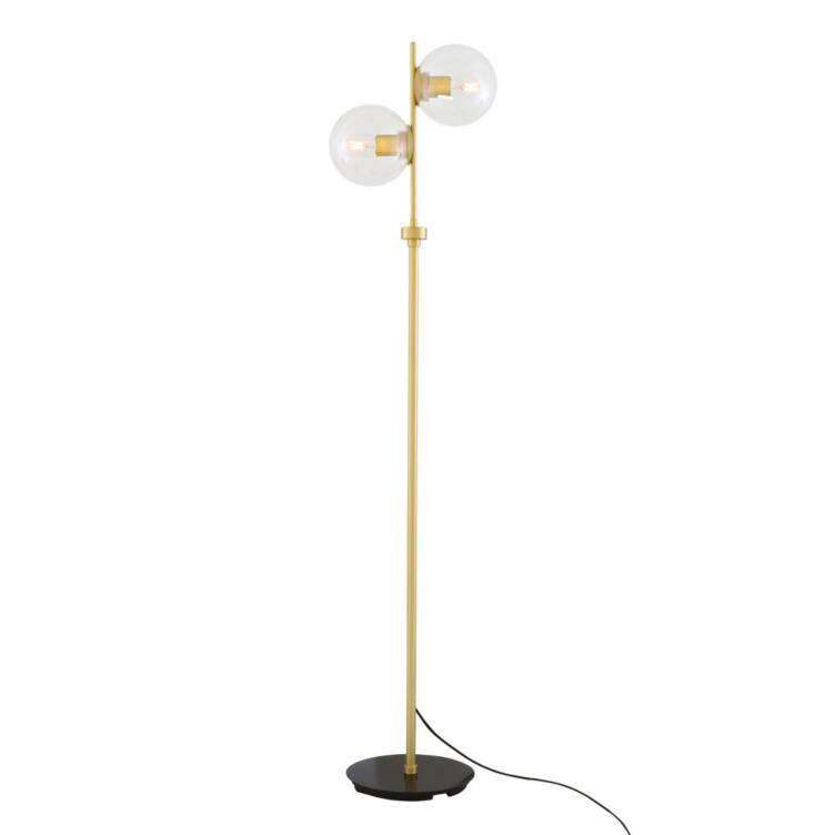 Madison Glass Ball Floor Lamp with Clear Glass Shades