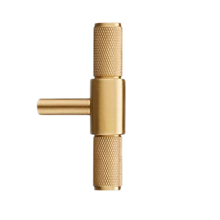 Samford Small Brass Knurled Pull Handle